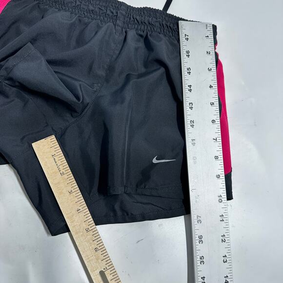 Nike Running Shorts Women XS Black Pink Lined Athleisure Dri Fit Activewear - Picture 7 of 8